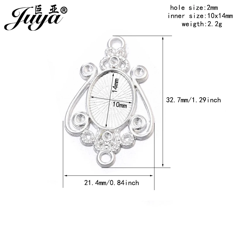 10 sztuk/partia 10x14mm wewnętrzna rozmiar owalne Cabochon baza Fit 10x14mm szklane dla wisiorek naszyjnik DIY akcesoria do wyrobu biżuterii ustalenia — zdjęcie 5