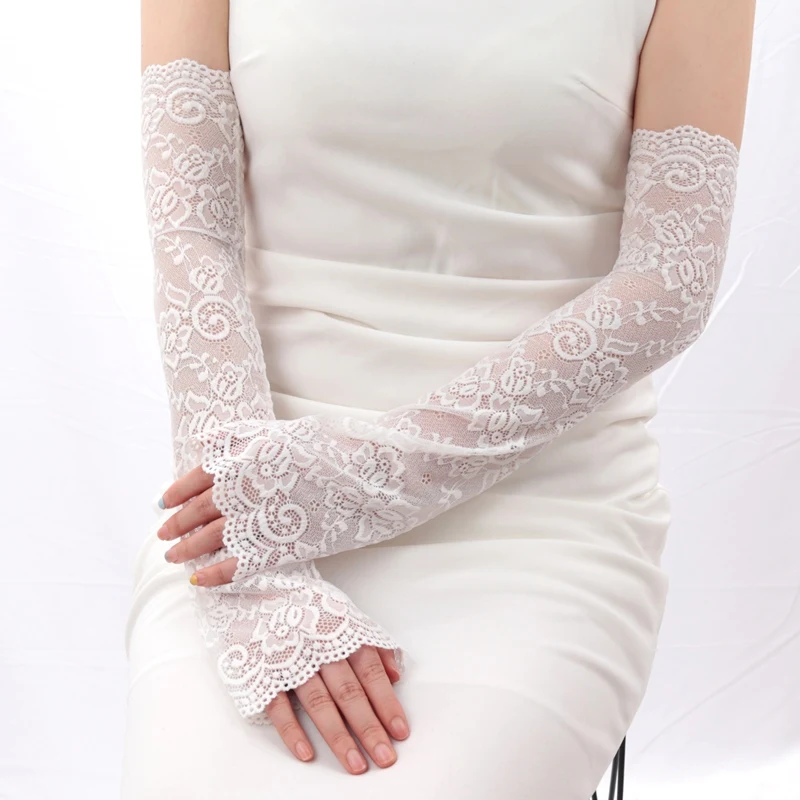 Dünne Spitzen-UV-Sonnenschutz-Ärmel für Damen, Sommer-Armschutz, Armstulpen, Schutzhandschuhe, Kühlende Armstulpen, Fahrerhandschuhe – Detail 5