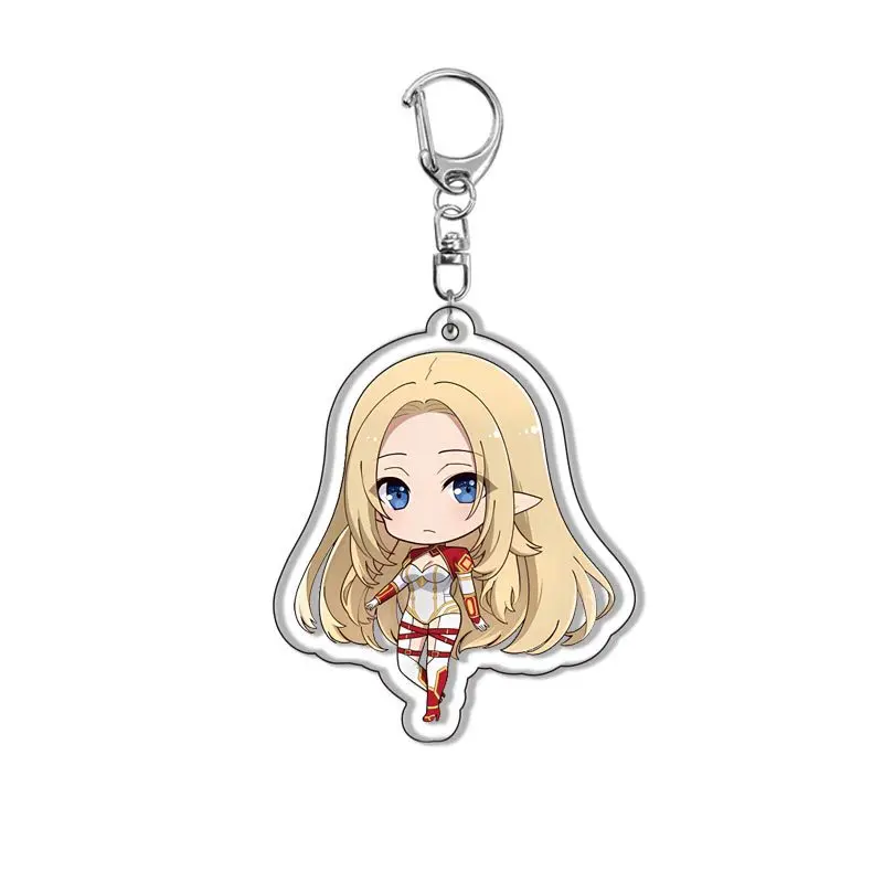 Anime The Eminence In Shadow Keychain Cute Figure Cid Kageno Alpha Beta Gamma Delta Pendant KeyRing Bag Accessories Jewelry Gift