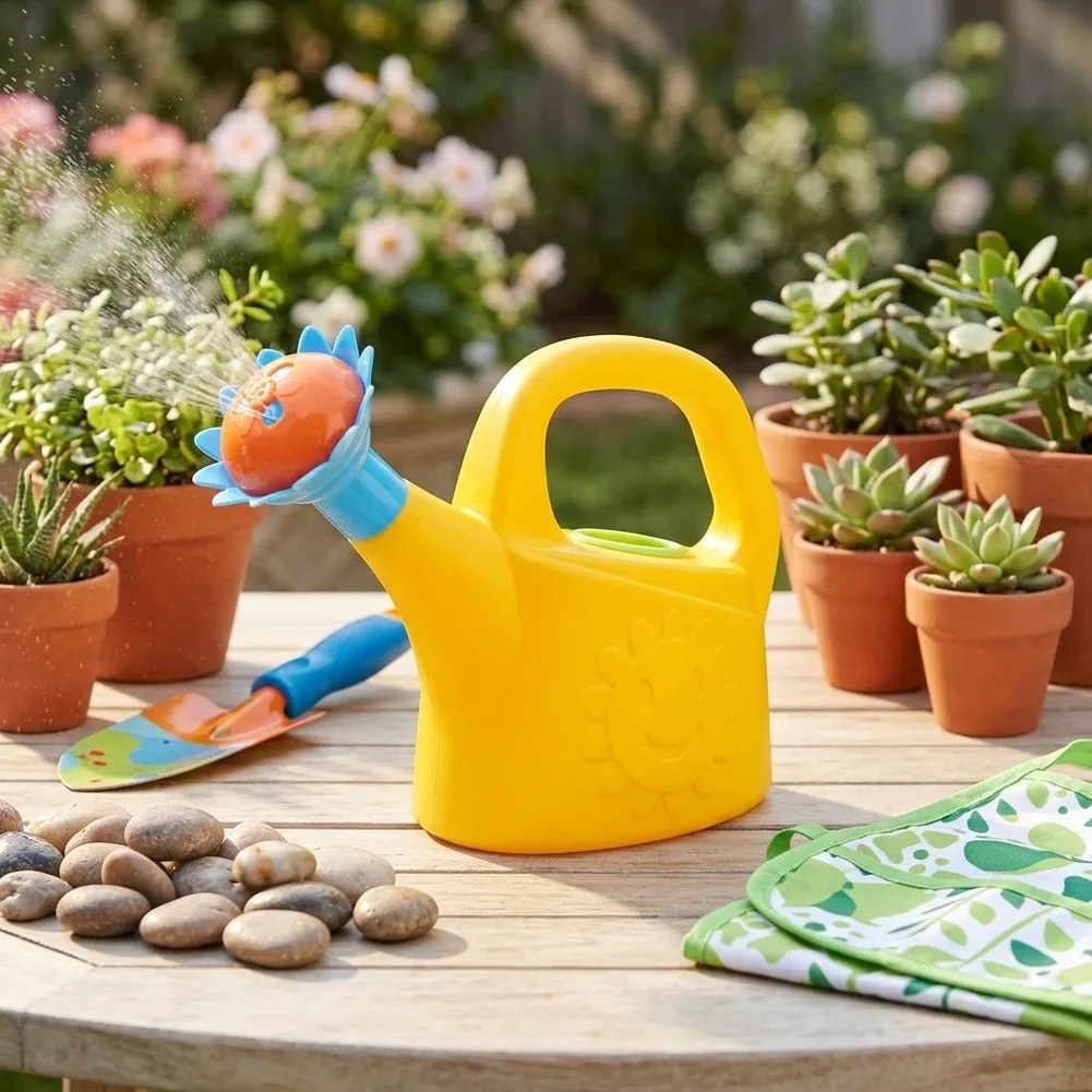 Quality Practical None Watering Can Sprinkler Plastic Sprinkler Watering Can Yellow 1pcs  Quality Practical None