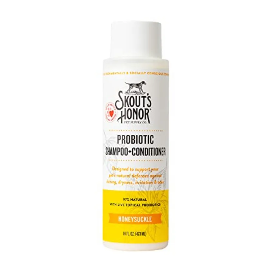 

Skout's Hor Probiotic Natural Dog Shampoo and Conditioner with Avocado Oil and Omega-3s, Gentle Puppy Shampoo, Hydrating Dog Co