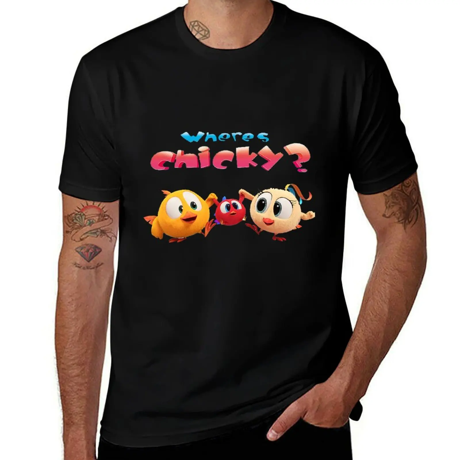 where's chicky T-Shirt Breathable Basic Cotton T-Shirt