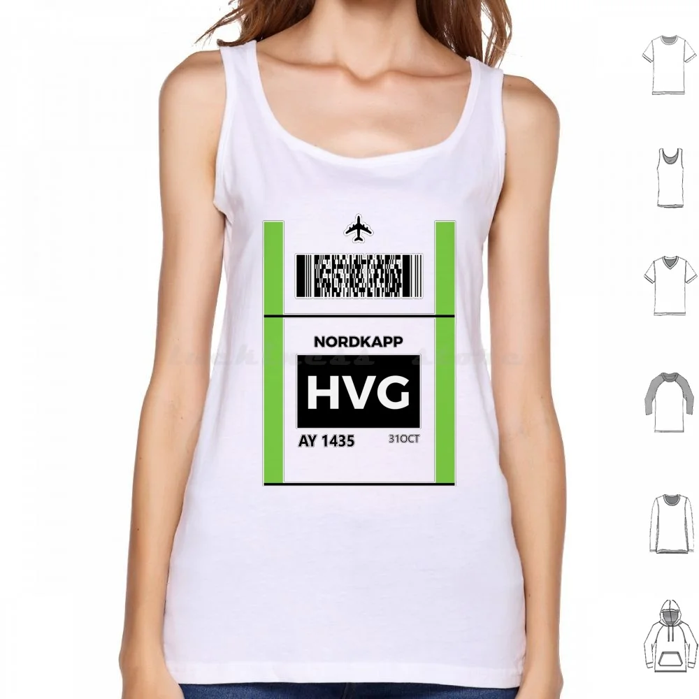 Nordkapp Airport Tank Tops Print Cotton Memory