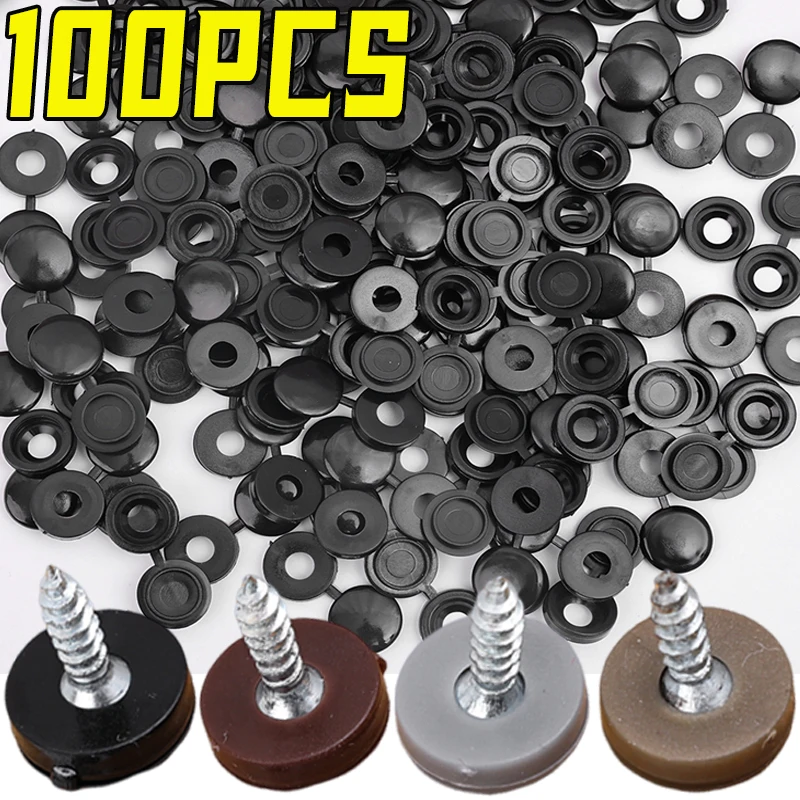 Screw Cover Cap White Black Grey Plastic One-piece Screw Cap Cover Nail Nuts Bolts Decorative Cover Screw Folding Ugly Covers