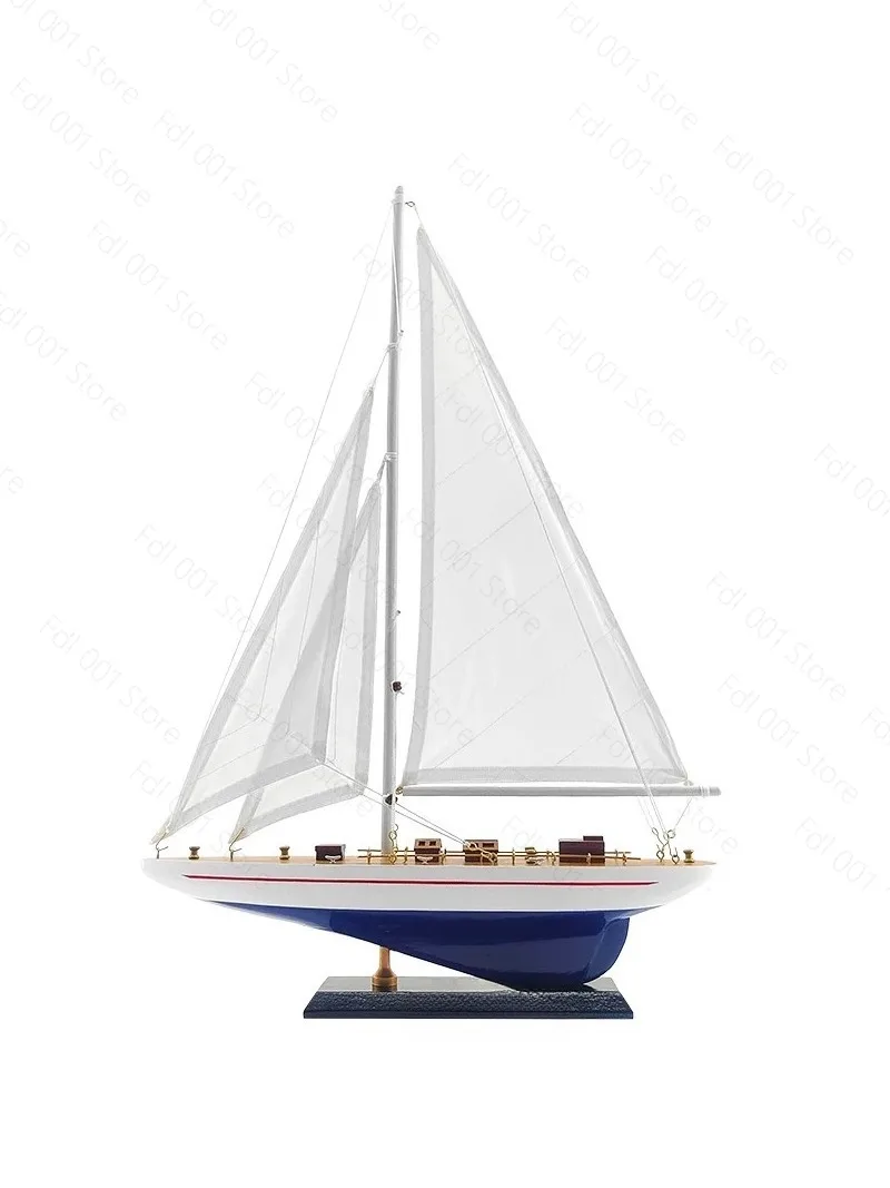2026 American Single Mast Sailboat Solid Wood Custom Craft Mediterranean Style Business Gift