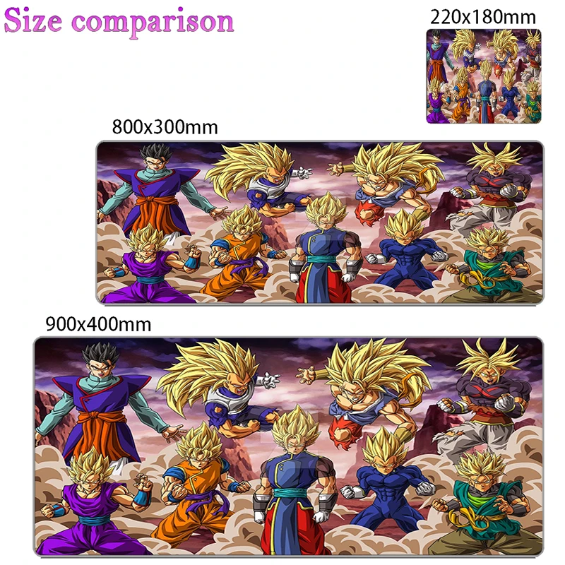 DBZ Mouse Pad Dragon Balll Z Gamers Decoracion Gamer Desk Mat Mousepad XXL Gaming Accessories Varmilo Rug Keyboard small Carpet view 3