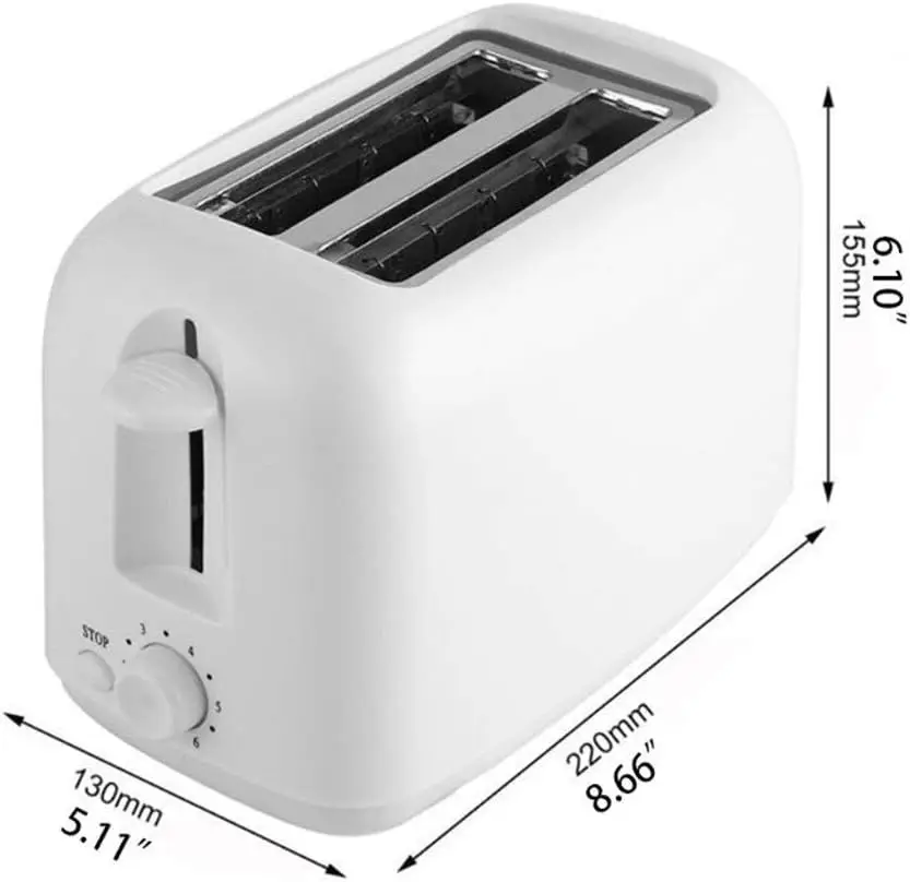 صانع الوافل الصغير، محمصة أوتوماتيكية 650 وات، صانع ساندويتش الإفطار بشريحتين، أداة طبخ الخبز، محمصة خبز سريعة التسخين