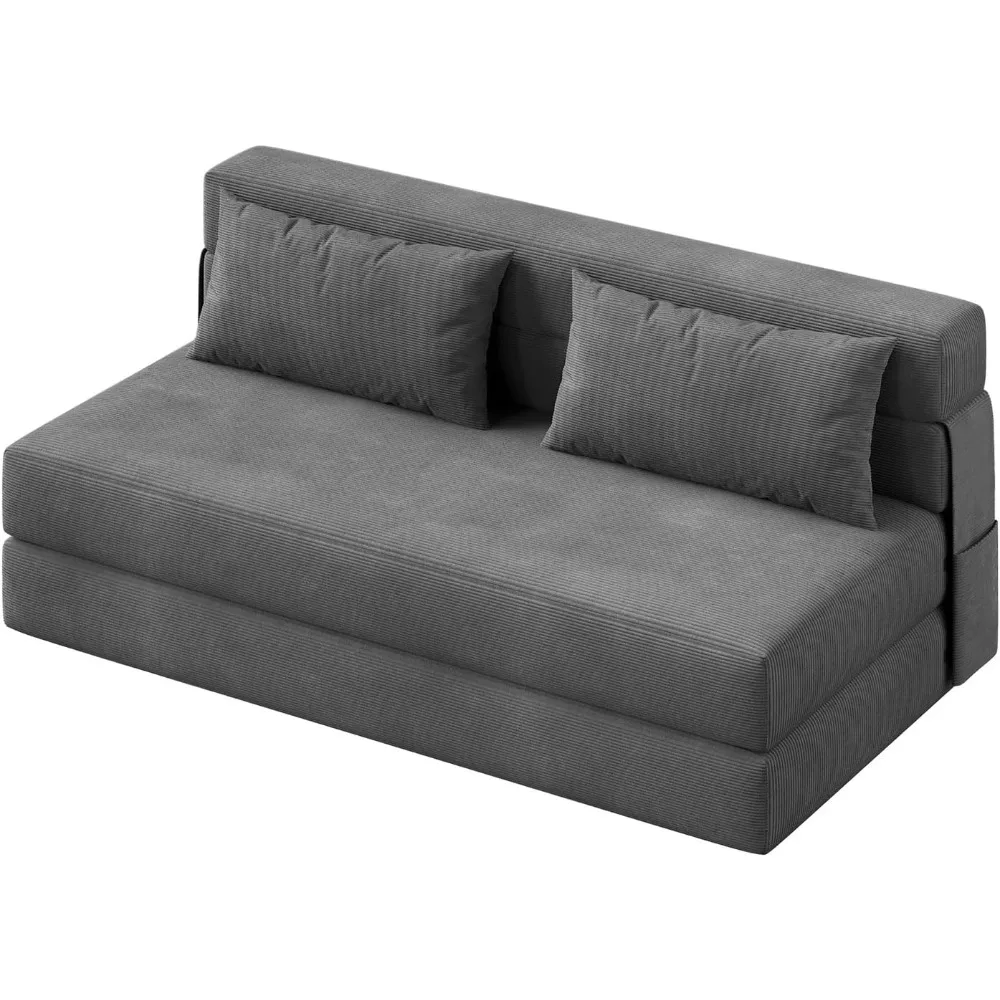 Factory Direct 2026 Garvee 4-in-1 Convertible Folding Sofa Bed Chair, Button Tufted Multi-Functional Sleeper Couch with Pillow
