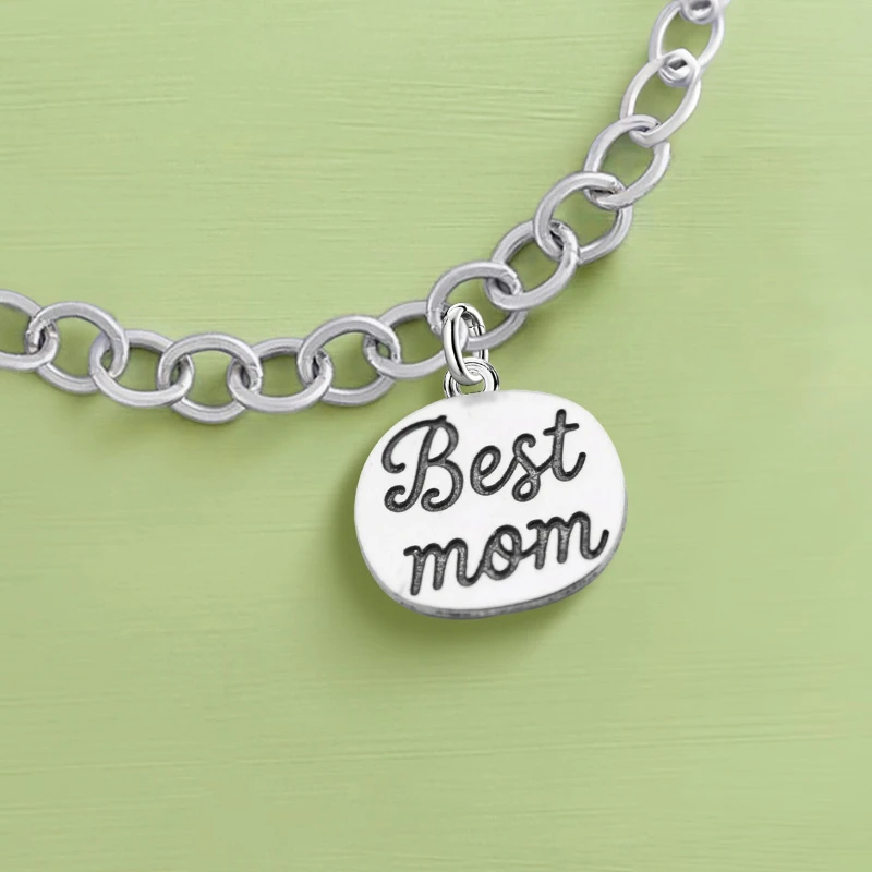 

925 Sterling Silver JamesAvery Vintage Pendants Best Mom Charms Beads Fit Original Bracelet Bangles Necklace DIY Jewelry