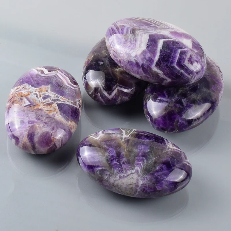 Amethyst Chakra Palm stone Big Hot Massage Stone Natural Healing SPA Reiki Crystal Beauty Health Care Energy Stone