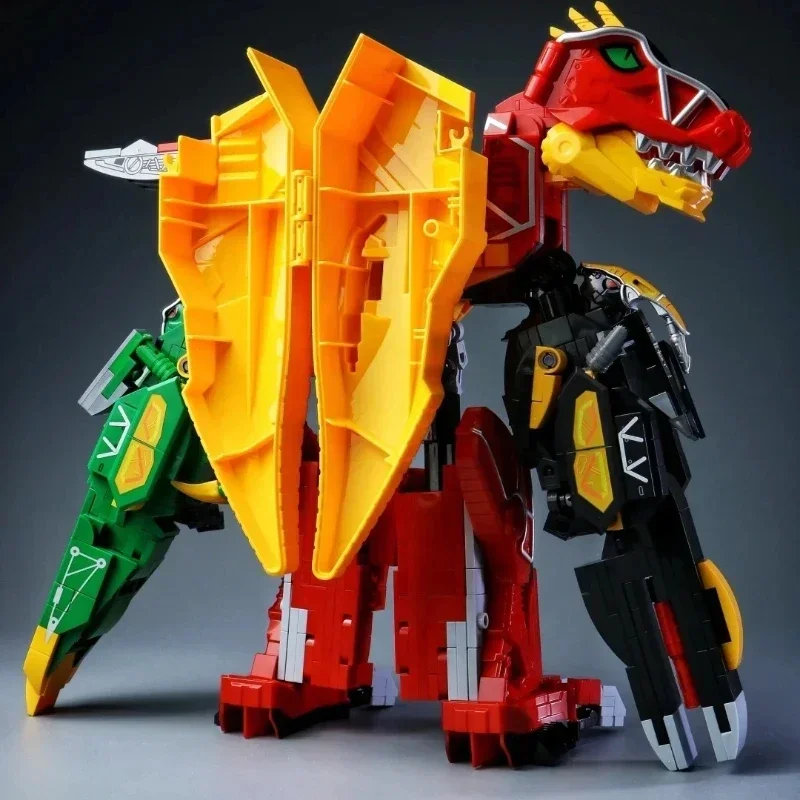 Keeppley Building Blocks Zyuden Sentai Kyoryuger Tyrannosaurus Model Strong Dragon God Dinosaur Toy Splicing Ornaments Gift