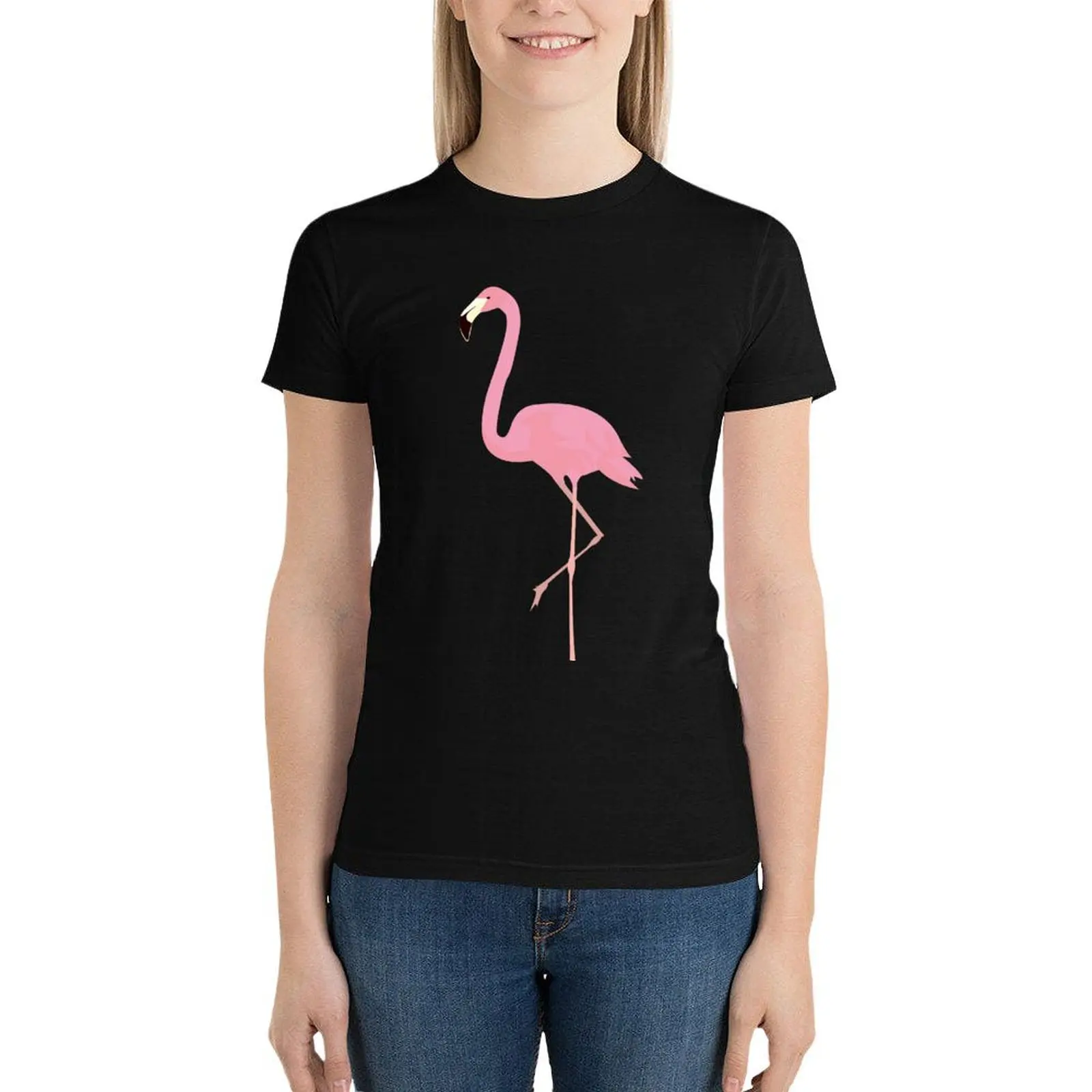 

FLAMINGO T-Shirt animal print shirt for girls lady clothes designer clothes Women luxury