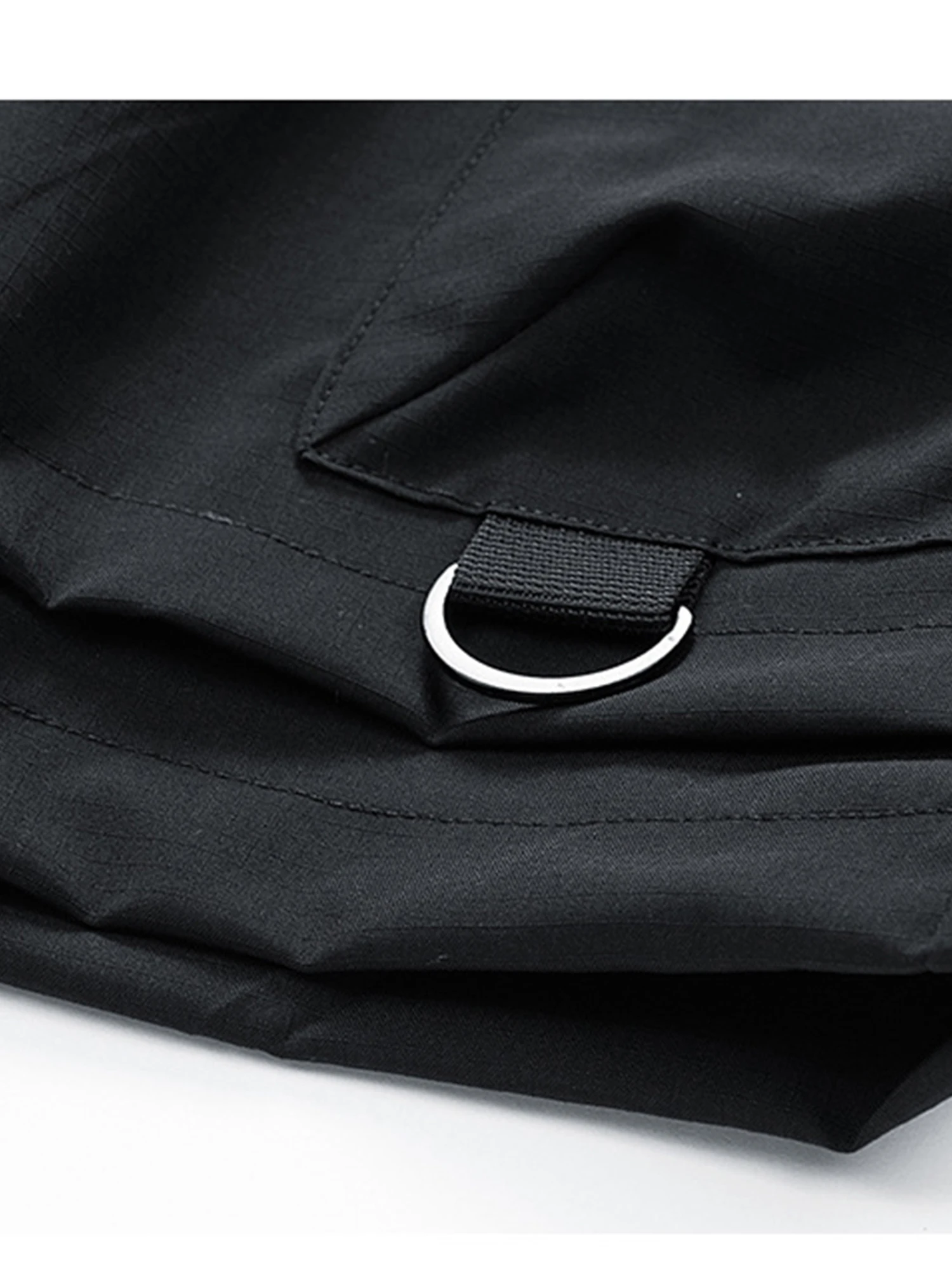 Men Fashion Cargo Shorts Drawstring Elastic Waistband Quick-dry Shorts with Multi Pockets for Outdoor Sports Running