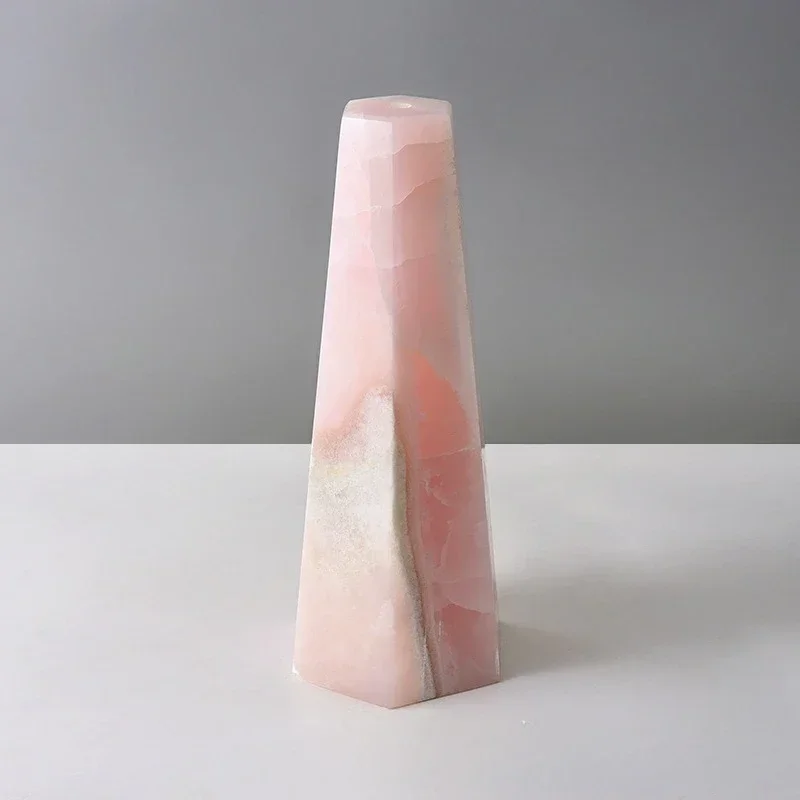 European light luxury natural jazz white powder jade marble travertine small tray craftsmanship decorative small ornament