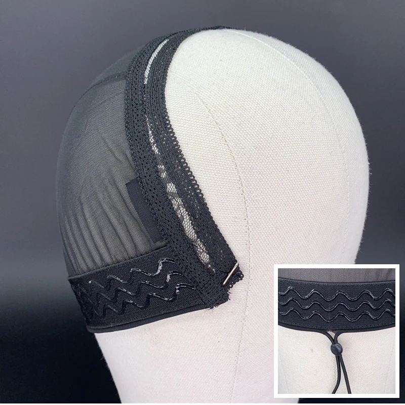 

1PC 4X4/5X5/6X6 U Part Wig Cap Adjustable Drawstring Silicone Band Breathable Spandex Glueless Hairnet for Wig Making closures