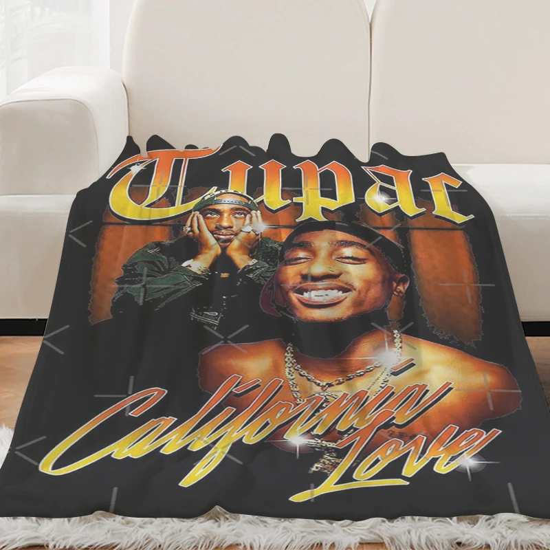 Nap Blanket H-2PAC Tupacs Warm Winter Blankets King Size Blanket Microfiber Bedding Fluffy Soft Blankets Knee Bed Fleece Camping