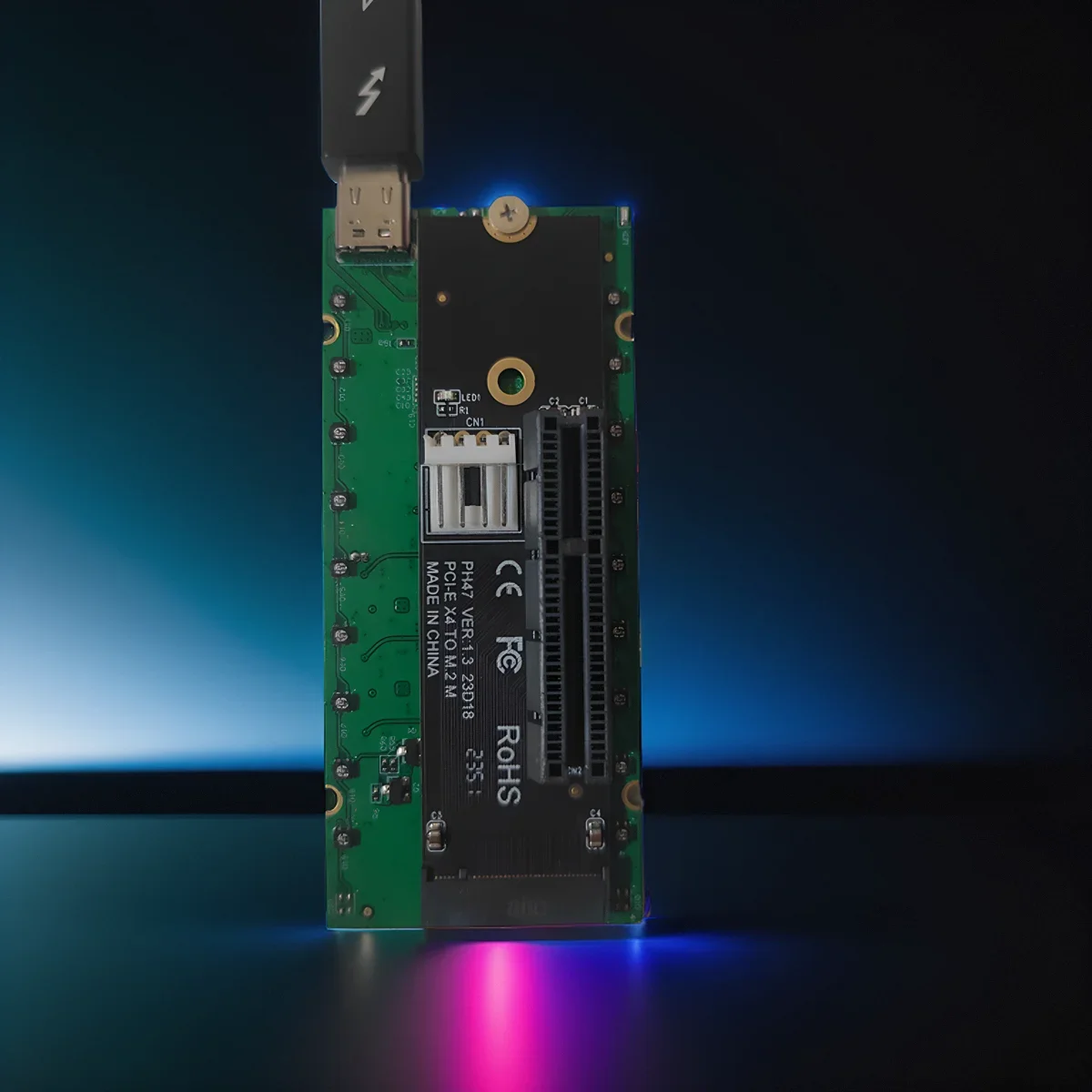 2025 جديد USB4 إلى PCIe متوافق مع Thunderbolt 4/3 Asm2464 التحكم الرئيسي 40Gbps EGPU كارت الصوت DMA بطاقة الحصول على