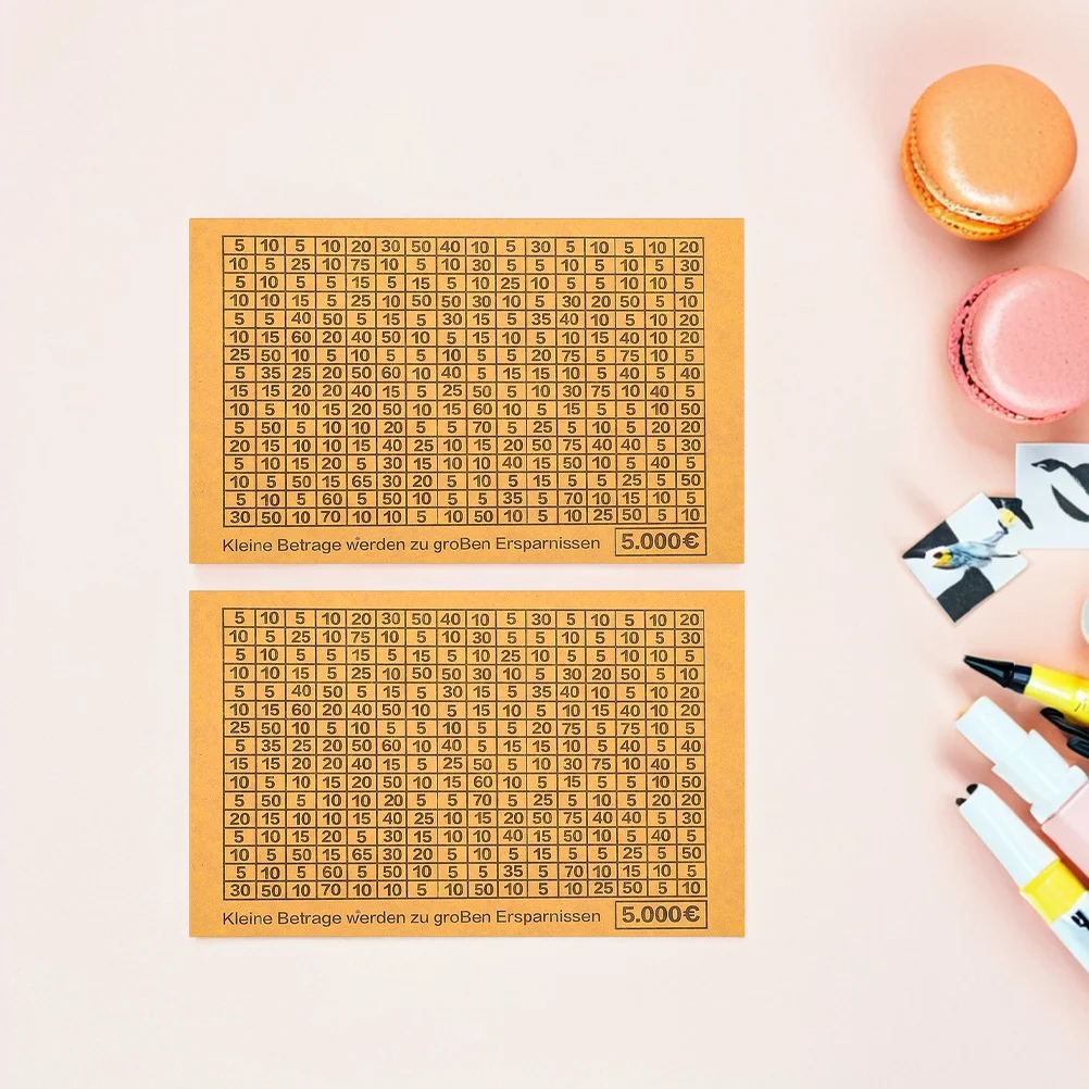 ملصقات تعقب التوفير 30 ورقة لصندوق المال تحدي اليورو DIY مجموعة ملصقات أرقام الميزانية