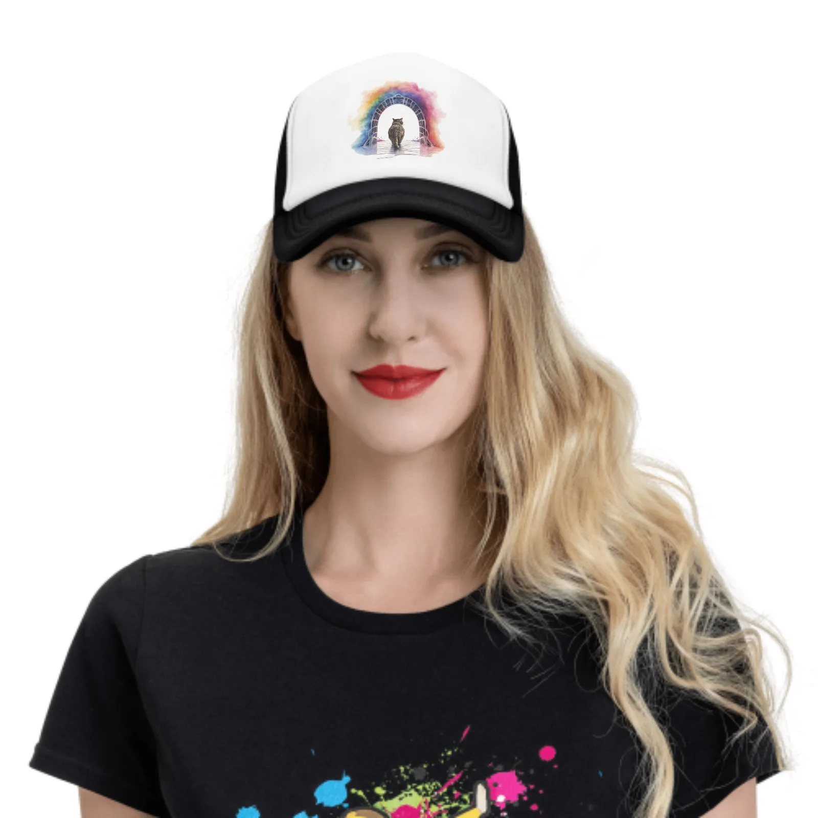 Berretti da Baseball per gatti arcobaleno cappello da sole regolabile per uomo donna cappelli da camionista Casual per la pesca attività all'aperto regali per papà