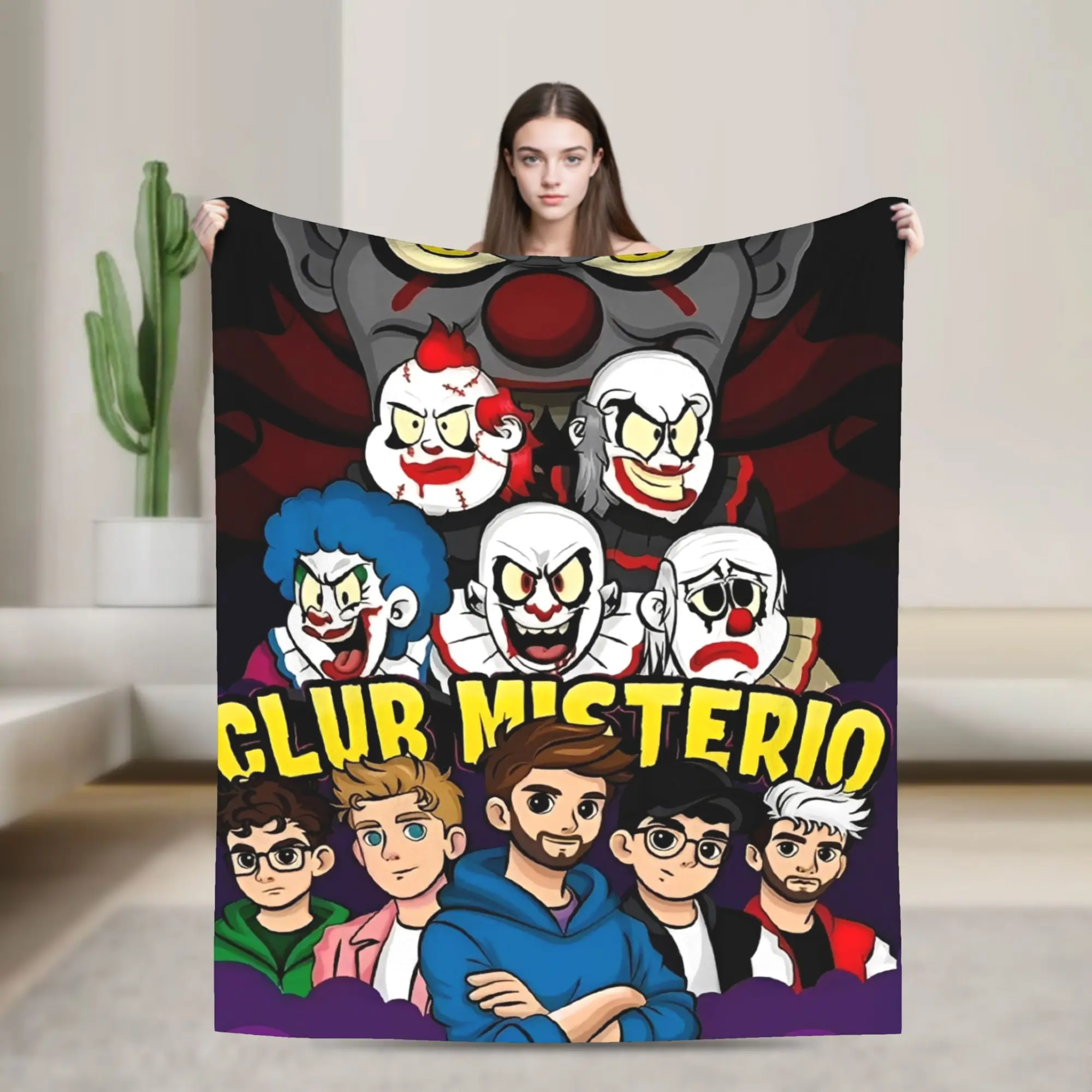 Fede V-Vigevani Bedding Throws Club Misterios Flannel Bedspread For Couch Bed Street Trend Sofa Bed Cover
