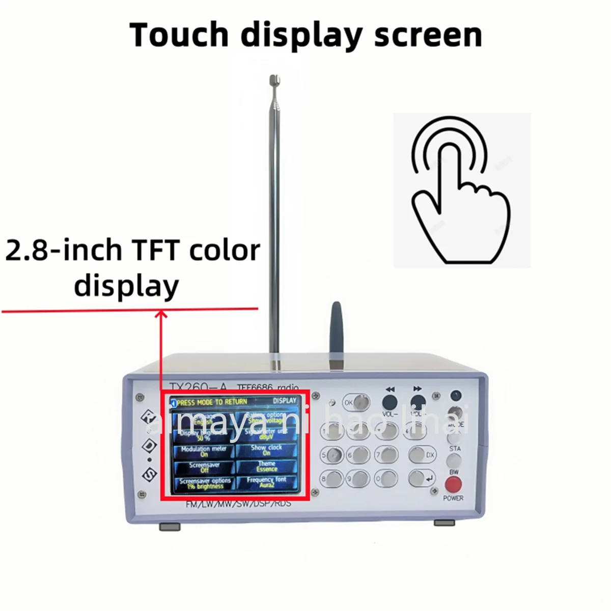New Tech RX260 Desktop Radio Stereo TEF6686 High Sensitivity Radio Infrared Bluetooth Transmitter with Remote Control