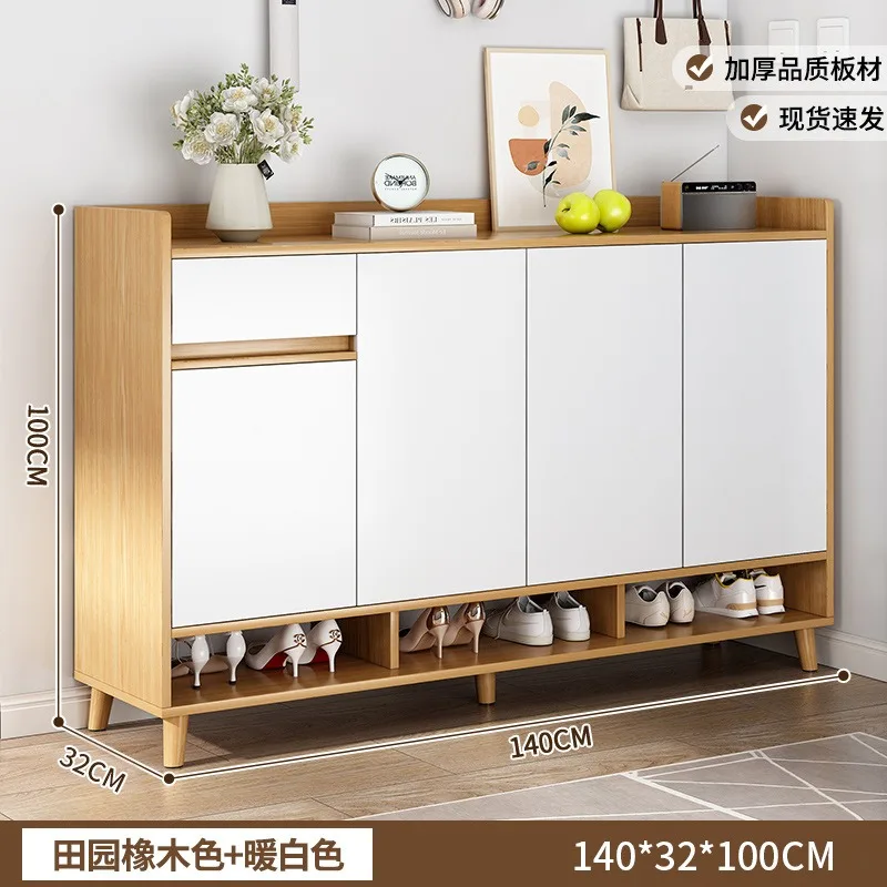خزانة متكاملة عند باب الأحذية رف الأحذية المنزلي الصغير، وخزانة تخزين الحائط، وتخزين المدخل