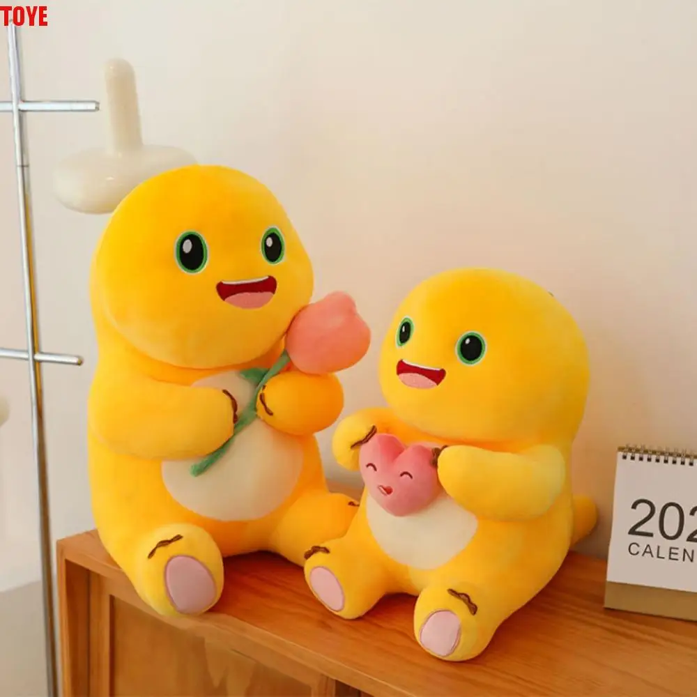 

Milk Dragon Nailong Dragon Plush Toys With Heart And Flower Plush Cute Milk Dragon Plush Doll Yellow Soft