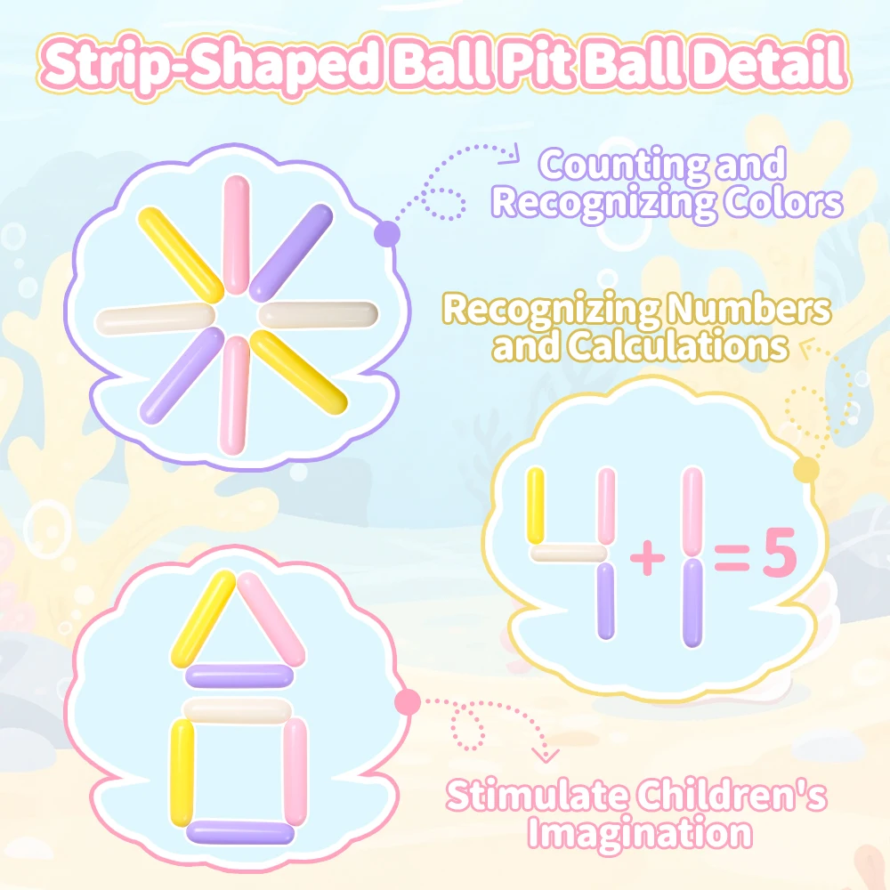 COLOBOBO Multi-functional 100pcs Plastic Ball Outdoor Water Pool Ocean Ball Funny Toys for Children Birthday/Christmas Gifts