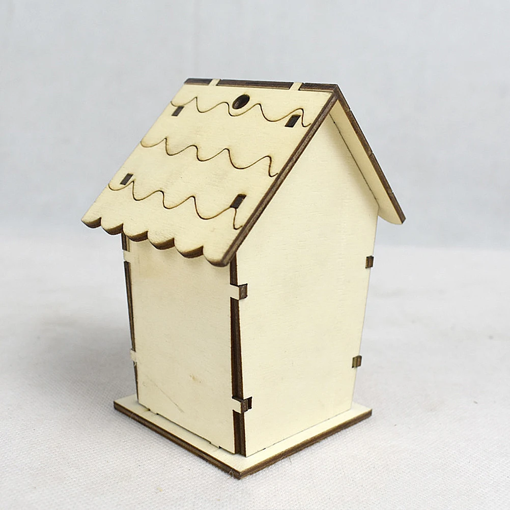 

Wooden Nest Accessories Natural Solid Wood Birdhouse for Cage Nesting Small Size Farmhouse Decor Bird Breeding Box Swallows Nest
