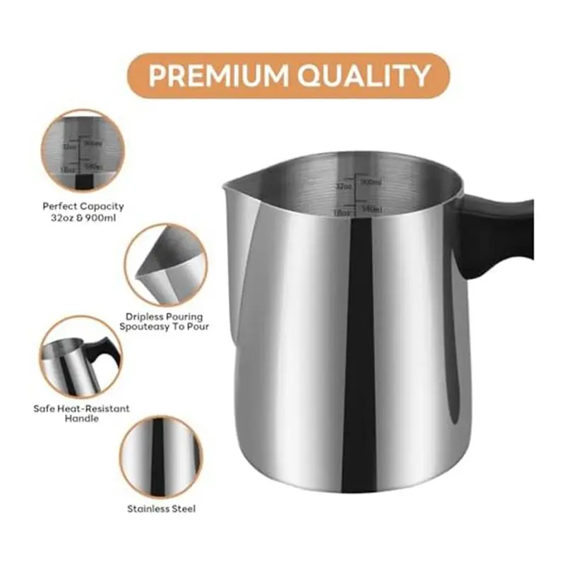 (CNIM) Candle Pouring Pot, 32 Oz Wax Melting Pot, 900Ml Candle Pouring Pitcher, Stainless-Steel Candle Making Kit