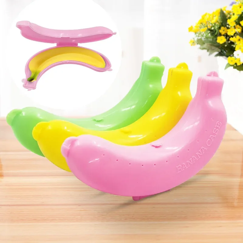 Banana Storage Box for Outdoor Travel Cute Banana Case Protector Box Container Trip Outdoor Lunch Fruit Storage Box Holder