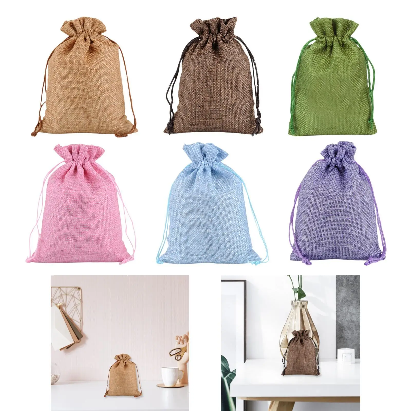 Sacchetti regalo da 50 pezzi con sacchetto per dolcetti con coulisse per generi alimentari, compleanni, Natale