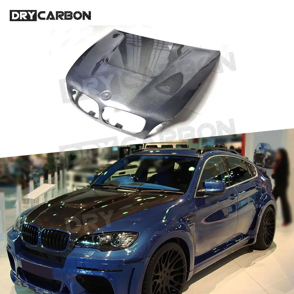 

Carbon Fiber Front Engine Hood Vent Bonnet Cap Cover For BMW X5 E70 X6 E71 2007-2013 Car Body Kits Engine Vent Cover