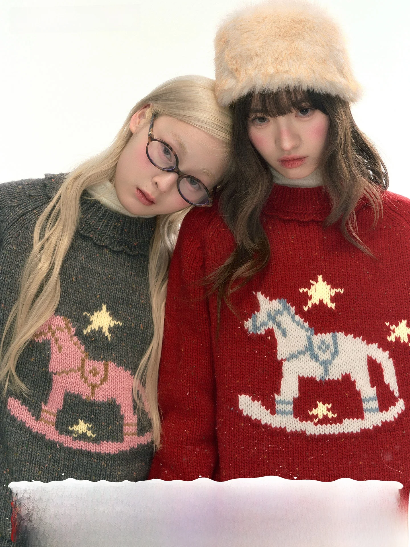 

Cisas Star ake Wooden Cake Wool Knitted Sweater Loose Fit Women's Long Sve round Ne Knitwear Canstoregirls