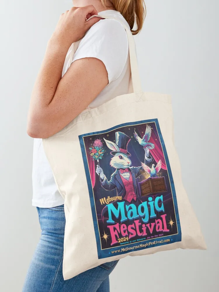 

The 2024 Melbourne Magic Festival Poster Tote Bag eco bag folding shopper bag woman shopper bags for women custom tote