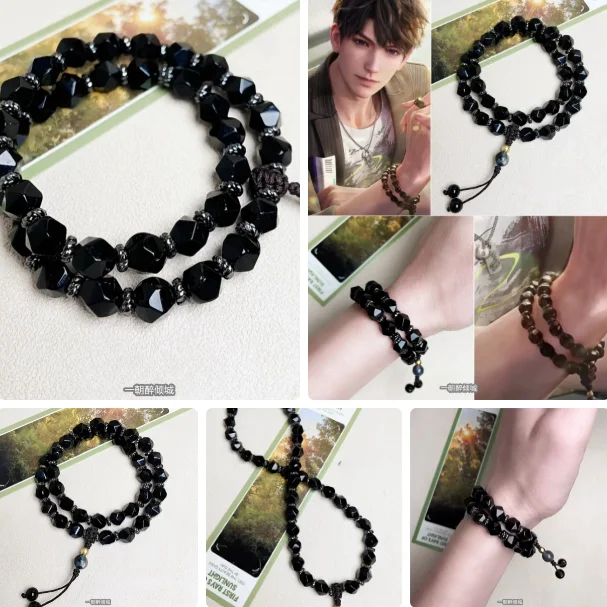 

Game Love and Deepspace Caleb Role Play Bead String Bracelet Double Stacking Accessories Fans Birthday Gift Halloween Collection