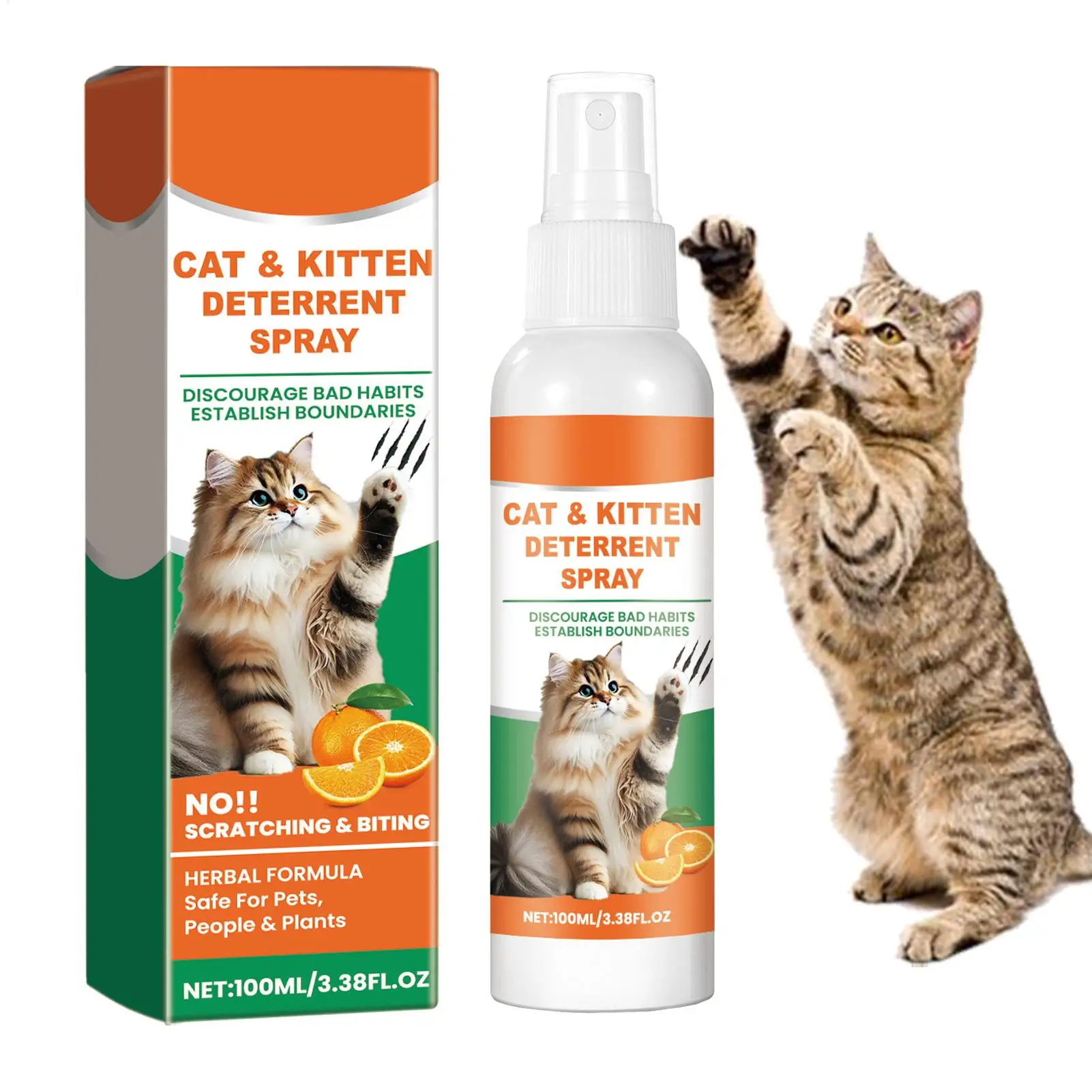 Cat No Scratch Spray 100ml Anti Scratch Furniture Protector Spray Cat Training Spray to to Keep Cats off Furniture Sofas Rugs