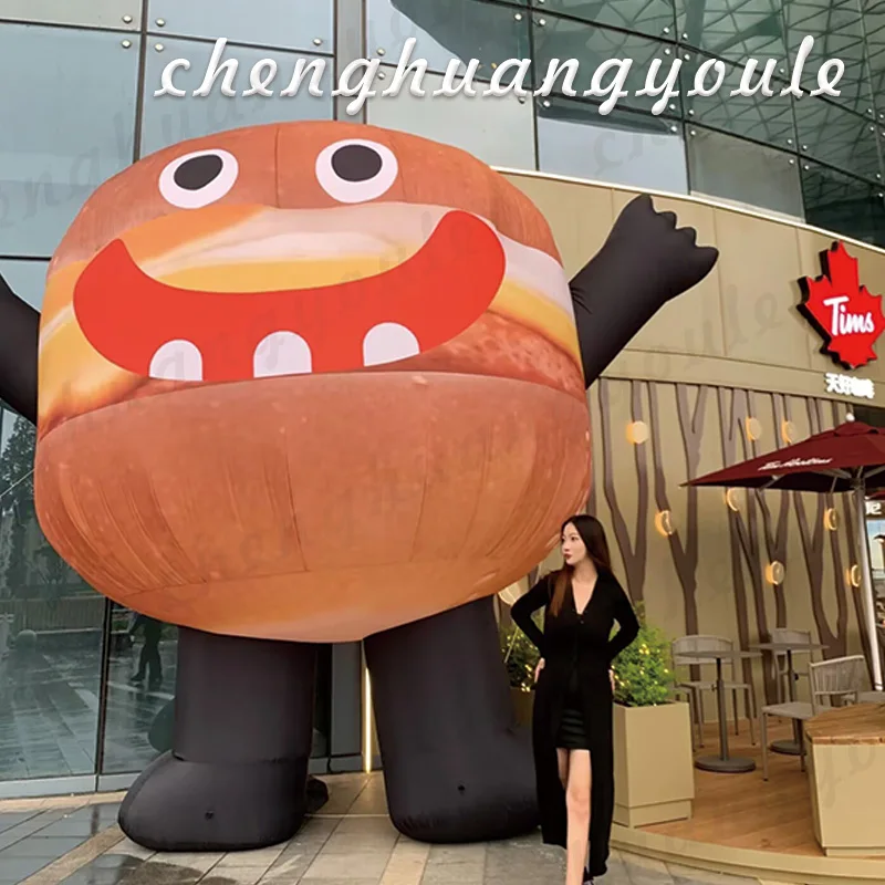 Inflatable bread air model cartoon simulation package horn custom food dessert to promote the market atmosphere