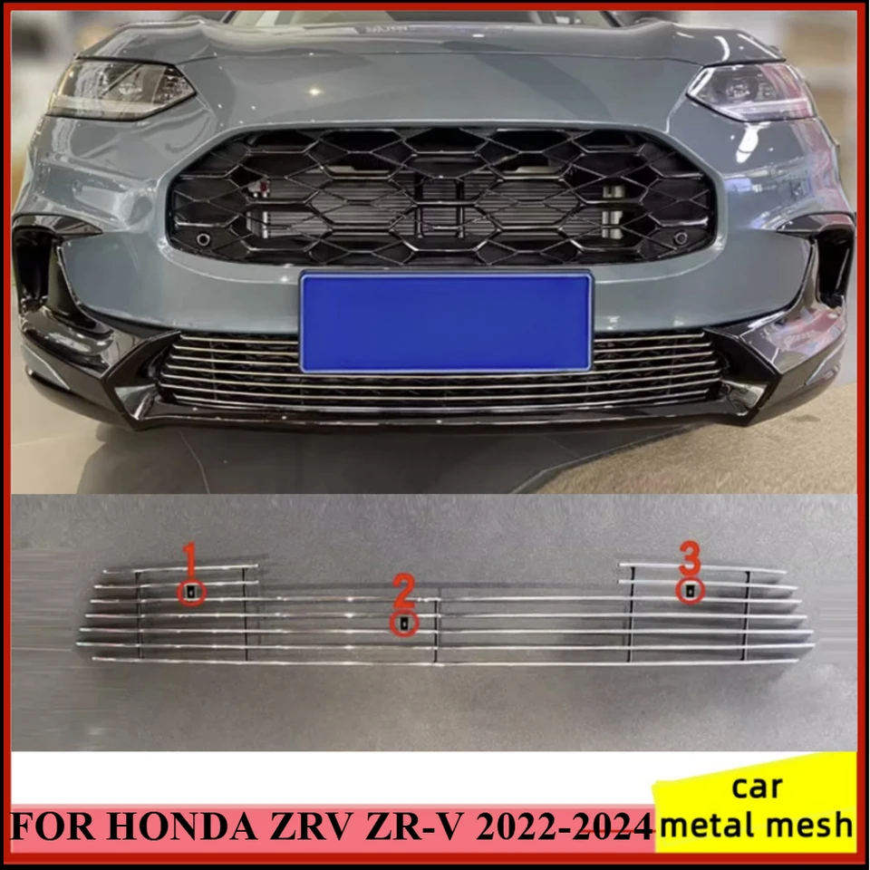 ホンダ ZRV ZR-V 2022-2024 ステンレス鋼フロントロアグリルグリル
