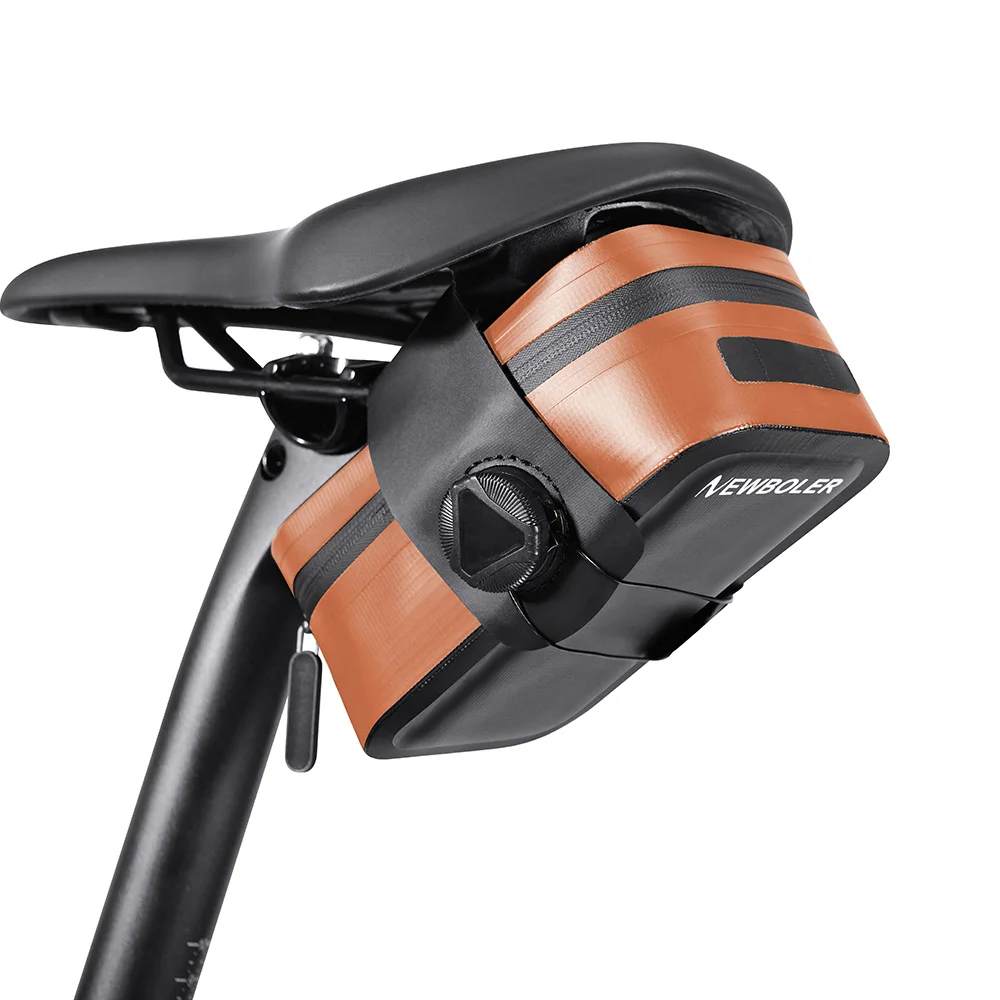 AliExpress NEWBOLER Bicycle Saddle Bag Seamless Waterproof Wear-Resistant Rotating Lacing Buckle Mini Saddlebag Bike Accessory