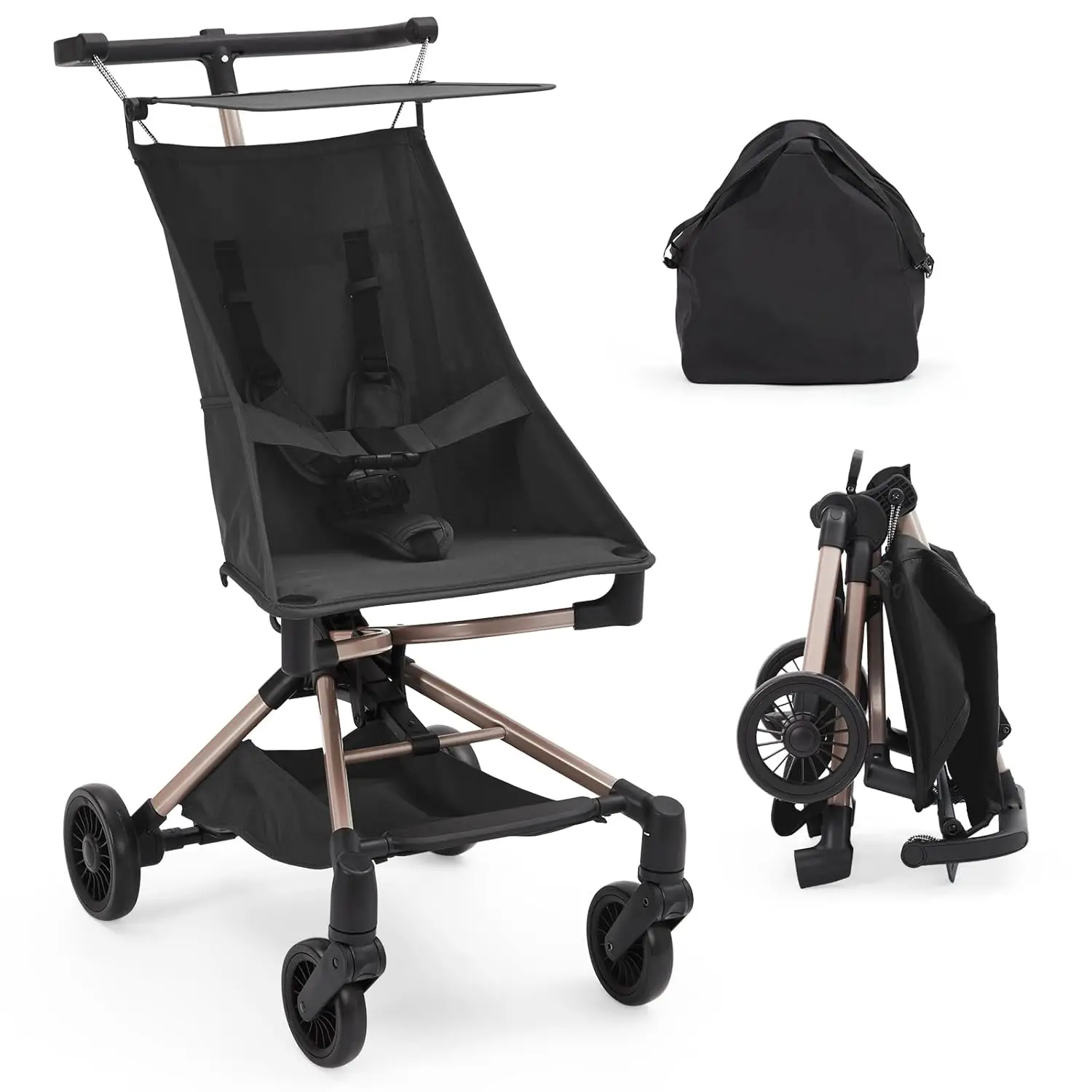 

Lightweight Baby Stroller Travel Strollers for Airplane with Carry Bag One-Handed Fold Compact Umbrella Stroller with Sun Canopy