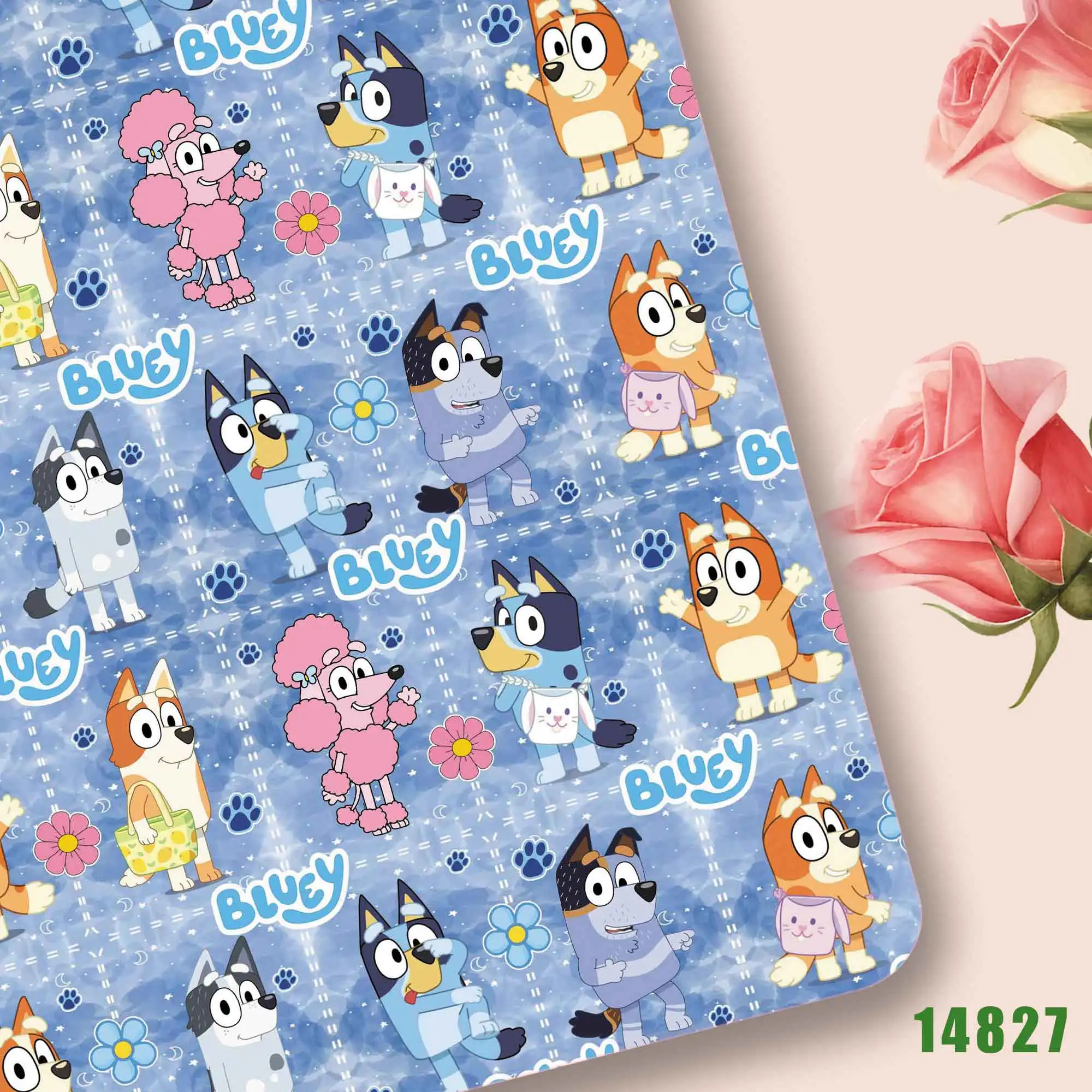 140x50CM stof cartoon blauwe stof patchwork weefsel kind thuis textiel naaien pop jurk gordijn polyester katoenen stoffen