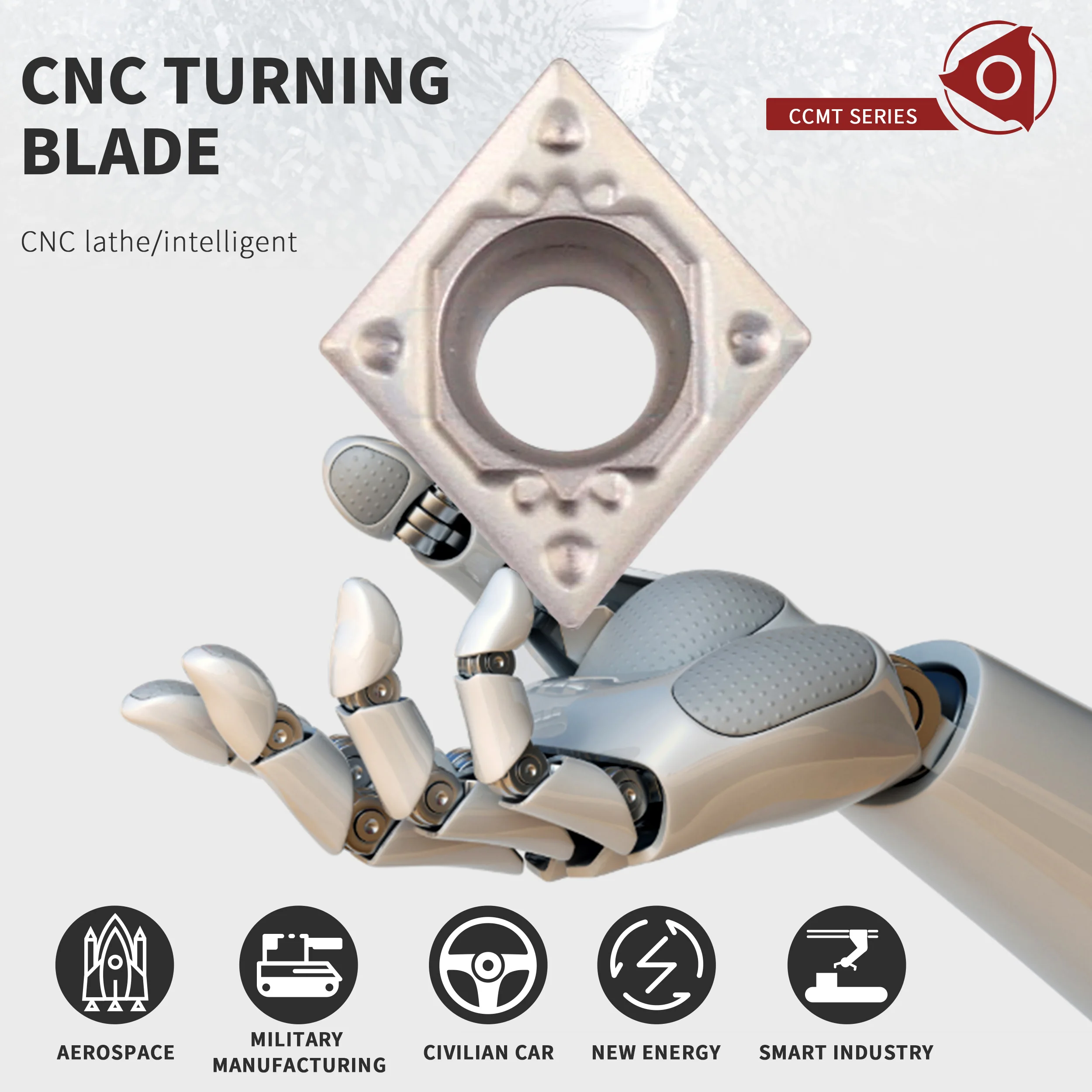 CCMT09T308-HQ LF90 HQ HQ LF90 Cermet materiale inserti per tornitura utensili per tornio CNC inserti in metallo duro adatti per il taglio di acciaio