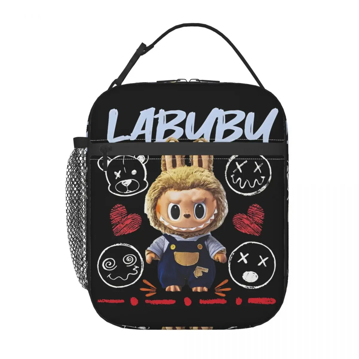 Labubu Pop Mart Popmart Thermal Insulated Lunch Bag for Work Portable Food Container Bags Men Women Cooler Thermal Lunch Boxes