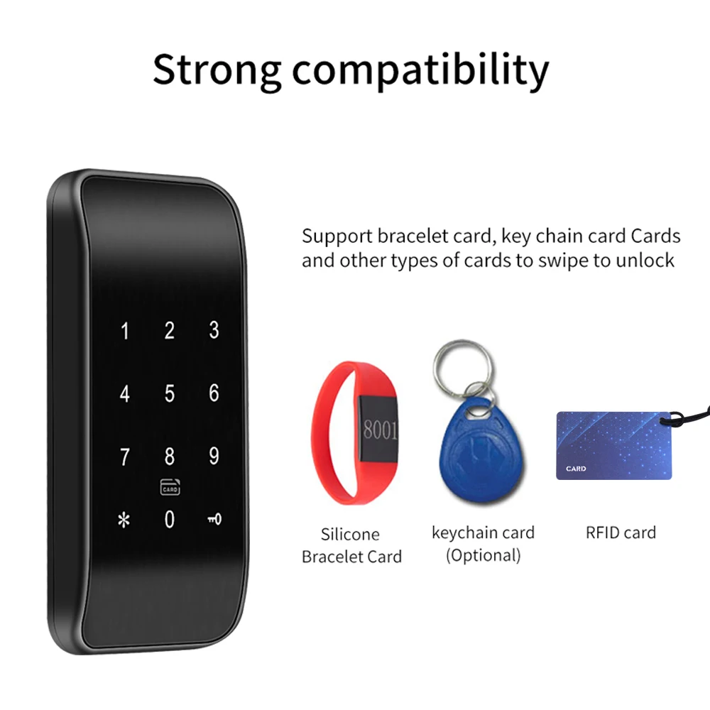 Imagem -06 - Fechadura Inteligente de Gaveta com Impressão Digital Eletrônica Rfid 13.56mhz ic Bloqueio de Armário Aplicativo Ttlock Desbloqueio Inteligente Sensor sem Chave Instalação Fácil