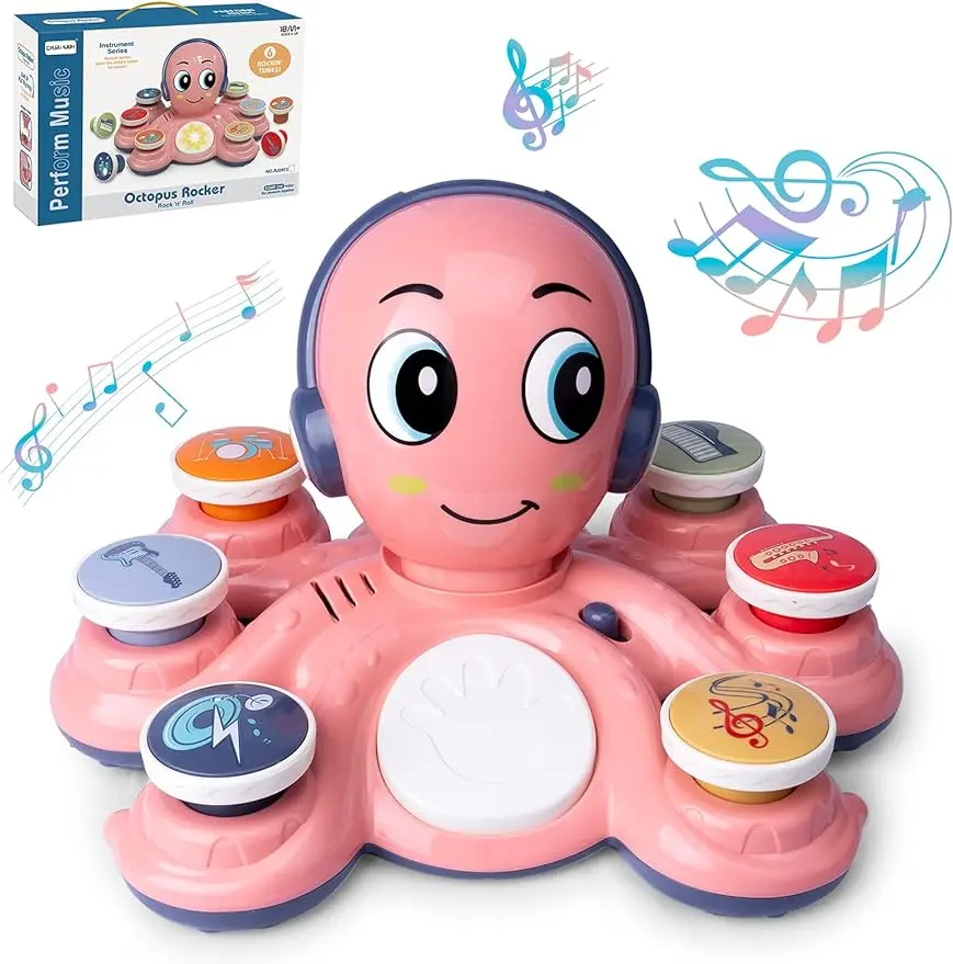 Octopus Muziekinstrument Speelgoed voor baby's Vroeg onderwijs Leren Muziekspeelgoed voor peuters Kleuters Cadeau