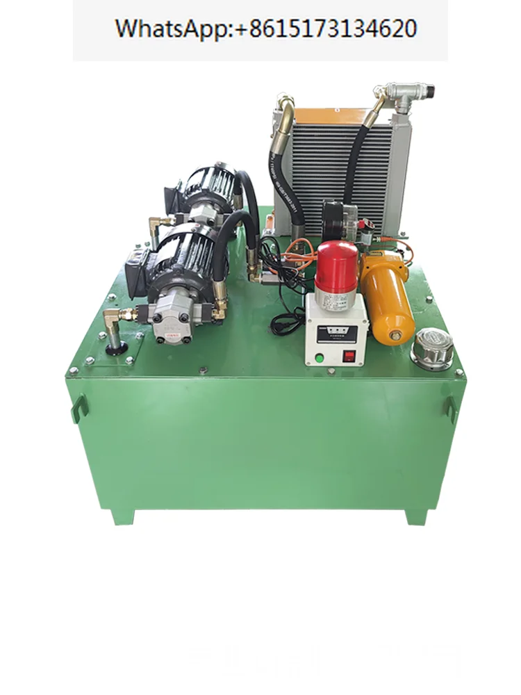 Lubrication hydraulic system 1.5KW double motor with hydraulic pump with air cooler thin oil station assembly