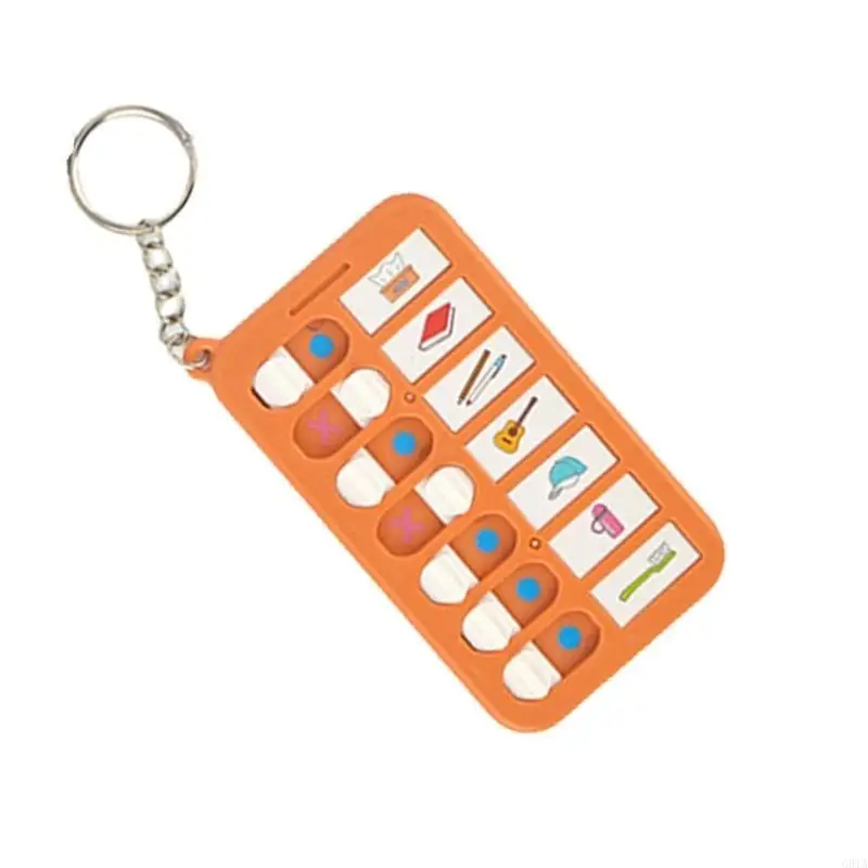 G8TA Daily Planner Board Keyrings Portable Chore Chart Kelechains Car Keings Schedule Daily Task Board Board pour enfants