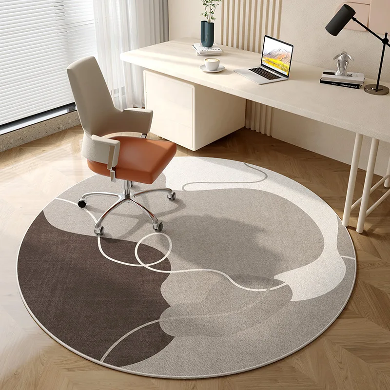 Round Chair Mat for Office or Study, Multi-Use Floor Rug for Living Room, Bedroom and Gaming Desk, Home Decoration Accent