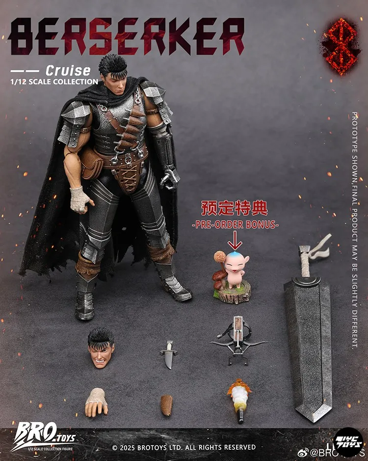 Sword Wind BROTOYS Studio Original Legend Berserker Cruise Gus Gazi 1/12 Figurine d'action LR012 Modèle Jouets de collection Cadeaux !